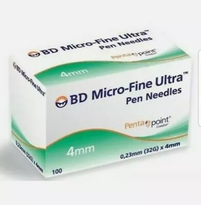 BD Microfine Ultra Pen Needles 4mm x 32g