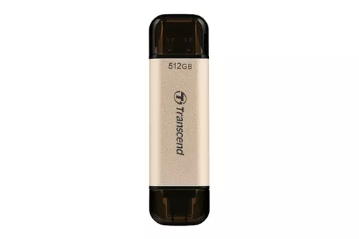 Transcend JetFlash 930C USB flash drive 512 GB USB Type-A / USB Type-C 3.2 Gen 1 (3.1 Gen 1) Gold