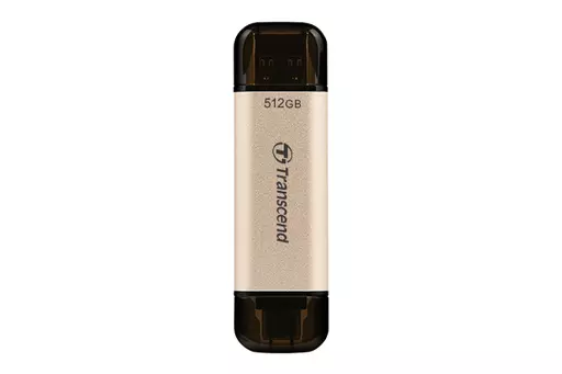 Transcend JetFlash 930C USB flash drive 512 GB USB Type-A / USB Type-C 3.2 Gen 1 (3.1 Gen 1) Gold