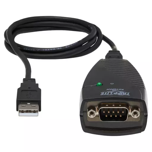 Tripp Lite USA-19HS Keyspan USB to Serial Adapter - USB-A Male to DB9 RS232 Male, 3 ft. (0.91 m), TAA