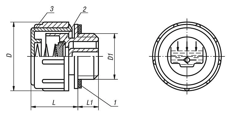 Vent Screw With Check Valve. Without Dipstick. 1/2