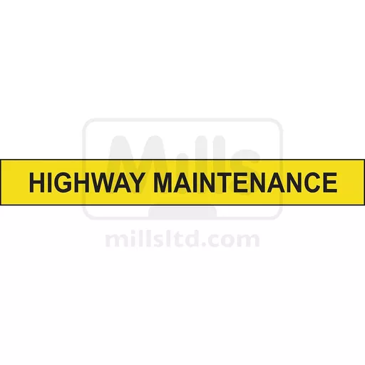 Highway Maintenance Sticker - 1000 x 350mm