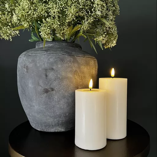 LED Pillar Candle 7.5x12.5cm - Ivory