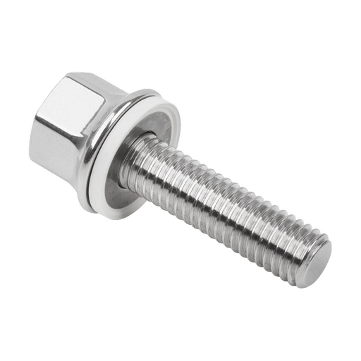 316 Stainless Steel Hex Head Screw With 70 EPDM 253815 (White) Seal