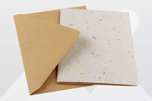 A4 folding to A5 Plantable Card Blank With Envelopes