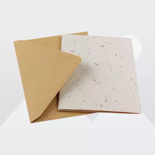 148mm Square Pre Scored Plantable Greetings Card Blank With Envelopes
