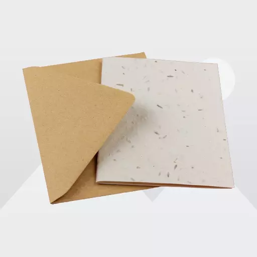 A4 folding to A5 Plantable Card Blank With Envelopes