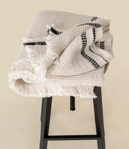 Spasso Honeycomb Striped Plaid Fouta