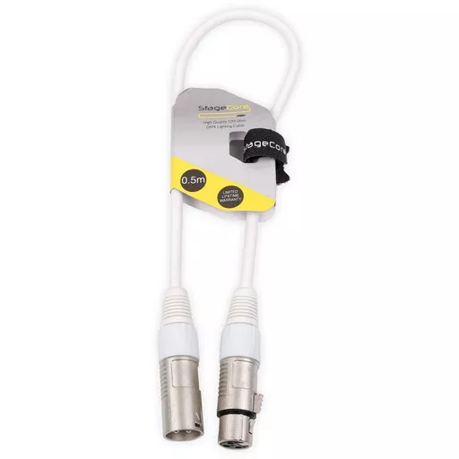 StageCore 3-pin XLR DMX Cable - Black or White