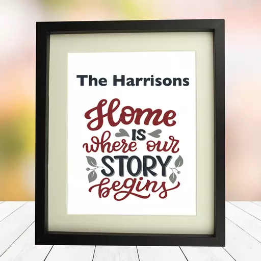 Home Story 10 x 8 Framed Picture