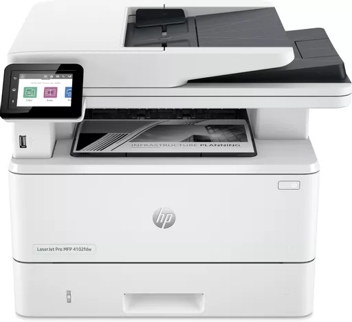 HP LaserJet Pro 4102dw Wireless Multifunction Black and white Printer, Copier, Scanner; Duplex