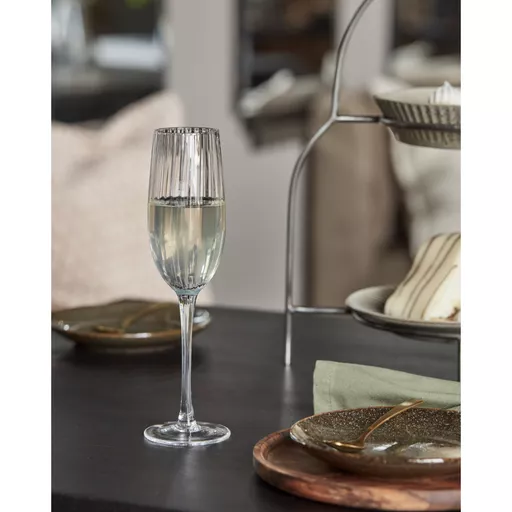 Champagne Glass, Rill, Clear