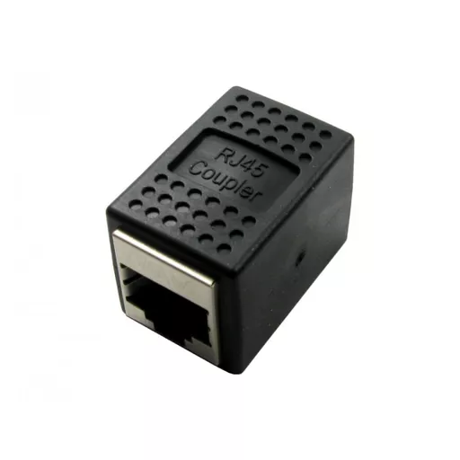 RJ45 Cat6a Shielded Coupler, Black