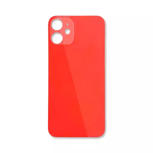 Back Glass (Big Hole) (No Logo) (Red) (CERTIFIED) - For iPhone 12 Mini