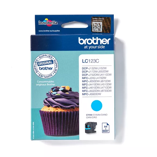 Brother LC-123C Ink cartridge cyan, 600 pages ISO/IEC 24711 5,9ml for Brother DCP-J 132/MFC-J 4510/MFC-J 6920