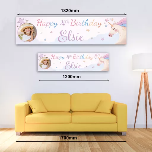 Personalised Banner - Unicorn Banner with Photo