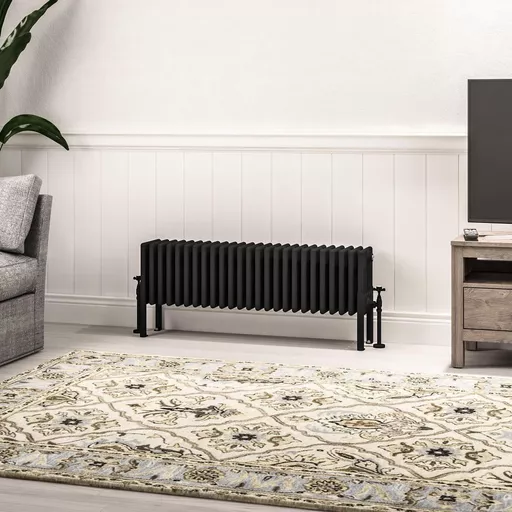 Imperia 6 Column Radiator 300 x 1145mm Matt Black