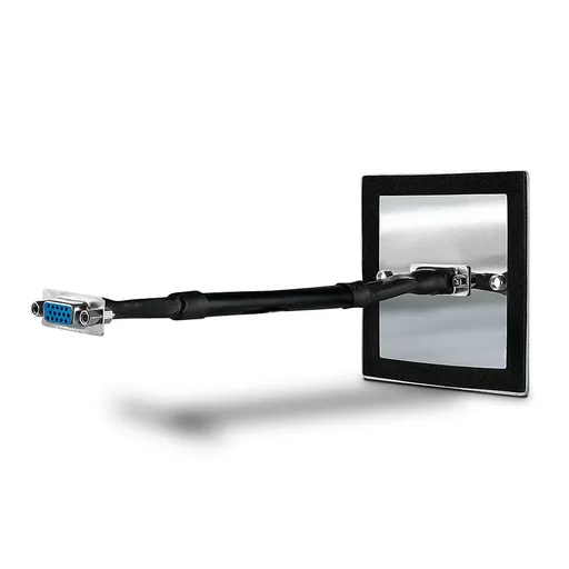 Lindy Single Gang VGA Wall Plate, Metal