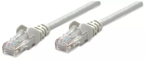Intellinet Network Patch Cable, Cat5e, 10m, Grey, CCA, U/UTP, PVC, RJ45, Gold Plated Contacts, Snagless, Booted, Lifetime Warranty, Polybag