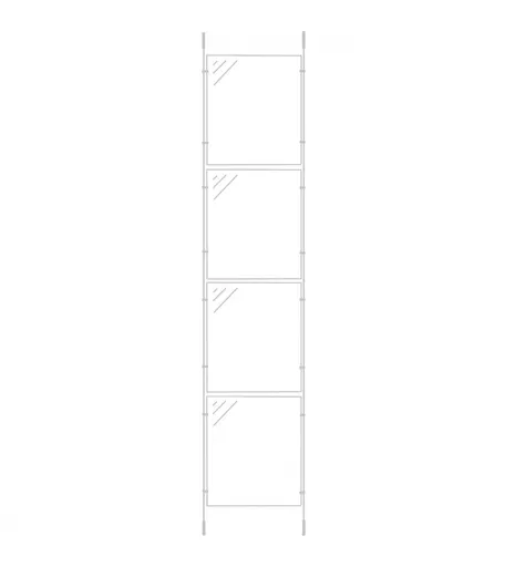 4 x A4 Portrait Single Column Cable Display