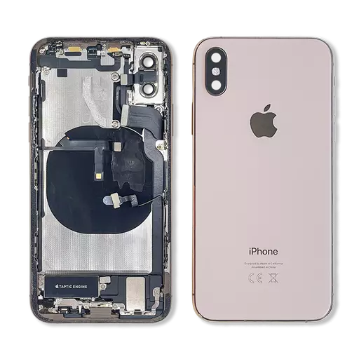 Back Housing With Internal Parts (RECLAIMED) (Grade C) (Gold) (No CE Mark) - For iPhone XS