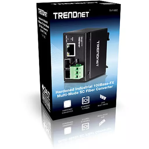 Trendnet TI-F10SC network media converter 200 Mbit/s 1310 nm Multi-mode Black