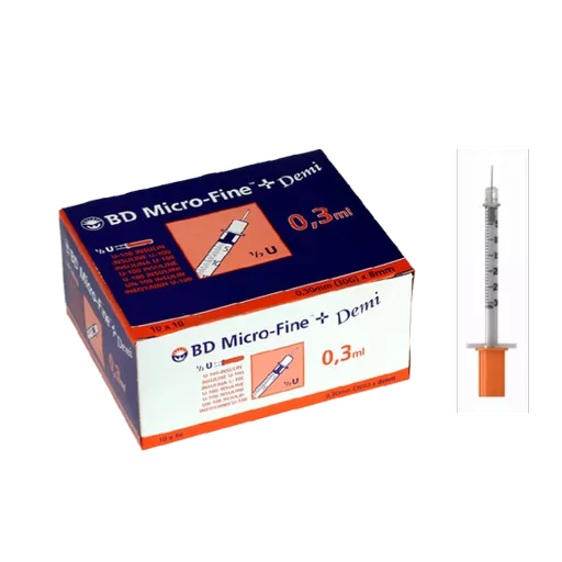 BD Micro-Fine Demi 0.3mm (30G) x 8mm syringe & needle
