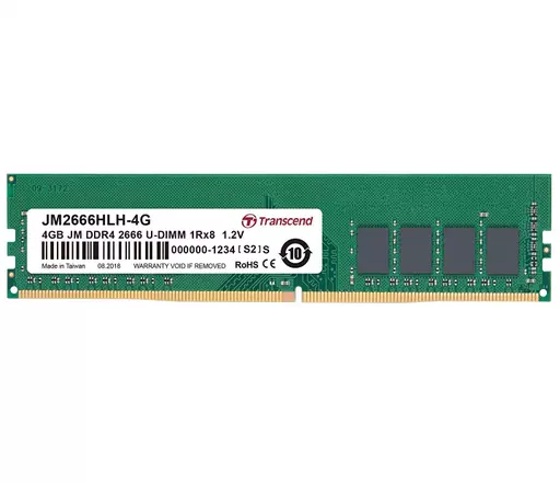 Transcend JM2666HLH-4G memory module 4 GB 1 x 4 GB DDR4 2666 MHz