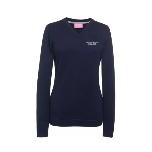 The Queens College Ladies Atlanta V-Neck Jumper