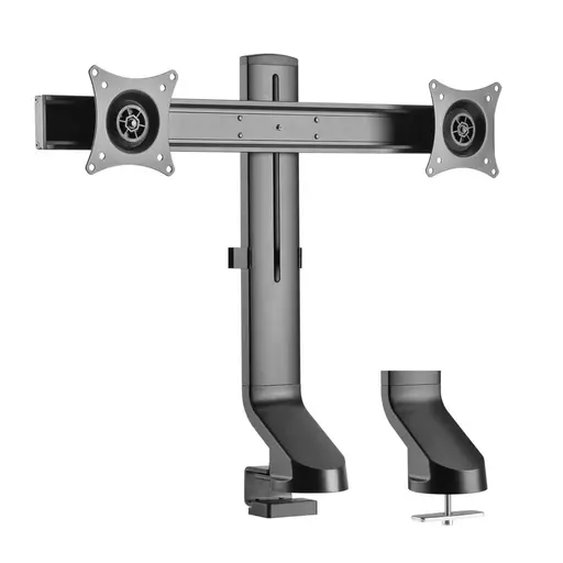 Tripp Lite DDR1727DC Dual-Display Monitor Arm with Desk Clamp and Grommet - Height Adjustable, 17” to 27” Monitors