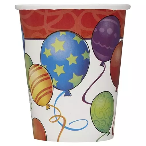 Birthday Balloons Cups - Pack of 8