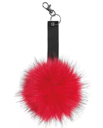 Faux Fur Pom Pom Key Ring