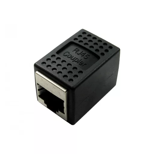 RJ45 Cat5e Shielded Coupler, Black