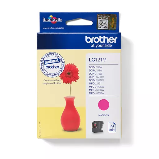 Brother LC-121M Ink cartridge magenta, 300 pages ISO/IEC 24711 3,9ml for Brother DCP-J 132/MFC-J 285