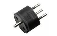 Earthed Euro to Swiss Converter Plug (SCH3), Black