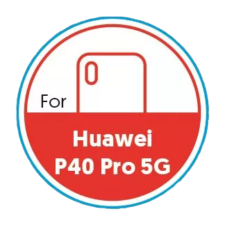 Smartphone Circular 20mm Label - Huawei P40 Pro 5G - Red