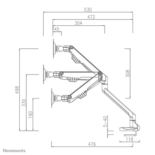 Neomounts monitor arm desk mount