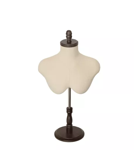 Linen Cloth Male Upper Body Display on Stand