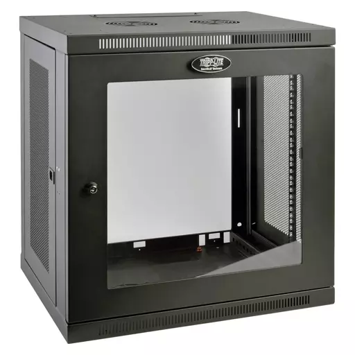 Tripp Lite SRW12UG SmartRack 12U Low-Profile Switch-Depth Wall-Mount Small Rack Enclosure, Clear Acrylic Window