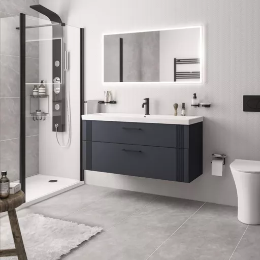 Cranham 120cm Wall Hung Vanity Unit - Matt Anthracite