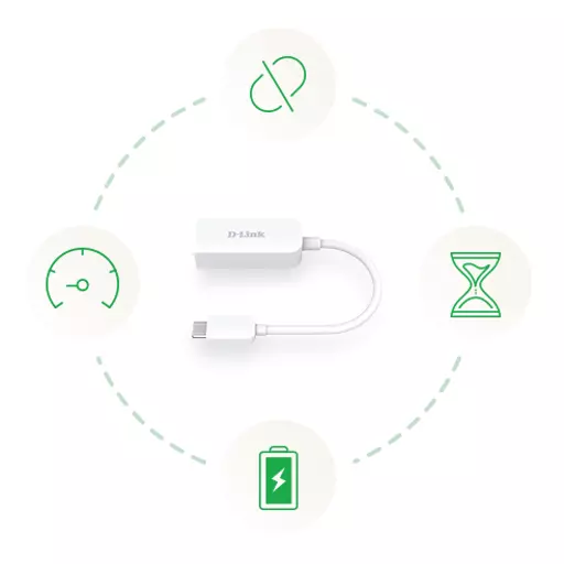 D-Link USB‑C to 2.5G Ethernet Adapter DUB‑E250