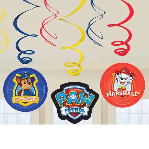 Paw Patrol Swirl Decorations