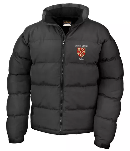 Wolfson College Puffa Jacket Black