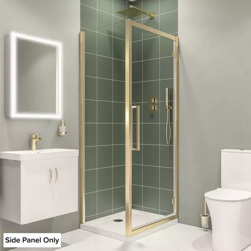 Corniche 2000/Vantage 2000 8mm 2000mm x 700mm Side Panel - Brushed Brass
