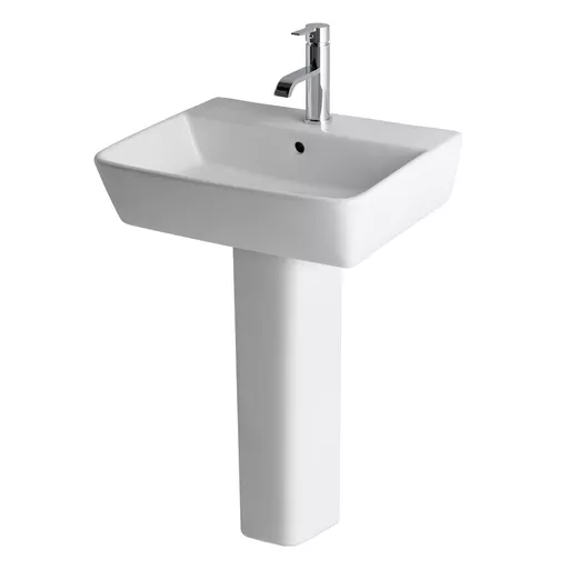 Bijou Full Pedestal with Fixings - White