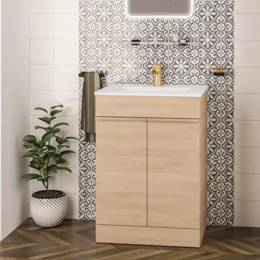Ravensbourne 600 Floor Standing Door Unit  Natural Oak