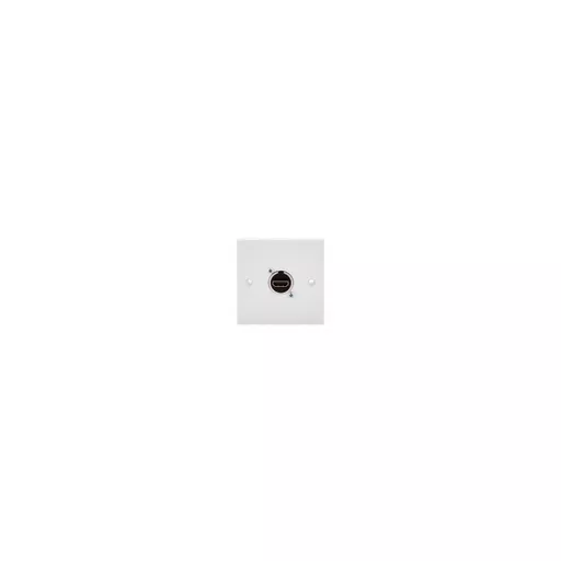 Single Gang White HDMI Wall Plate. 40mm Connector.