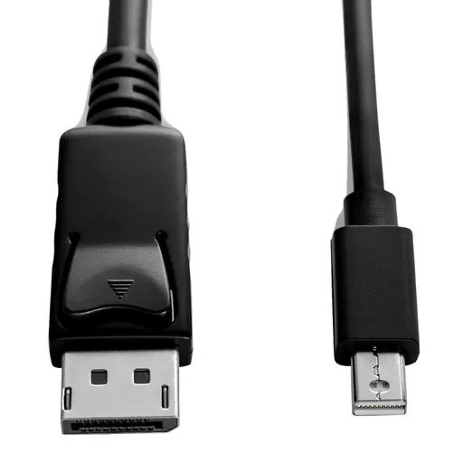 V7 Black Video Cable Mini DisplayPort Male to DisplayPort Male 1m 3.3ft