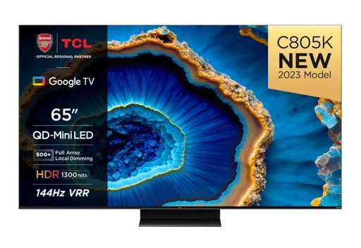 TCL C80 Series 65C805K TV 165.1 cm (65") 4K Ultra HD Smart TV Wi-Fi Black 1300 cd/m²