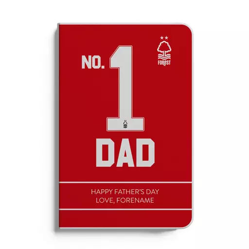 Nottingham Forest FC No.1 Dad A5 White Lined Notebook